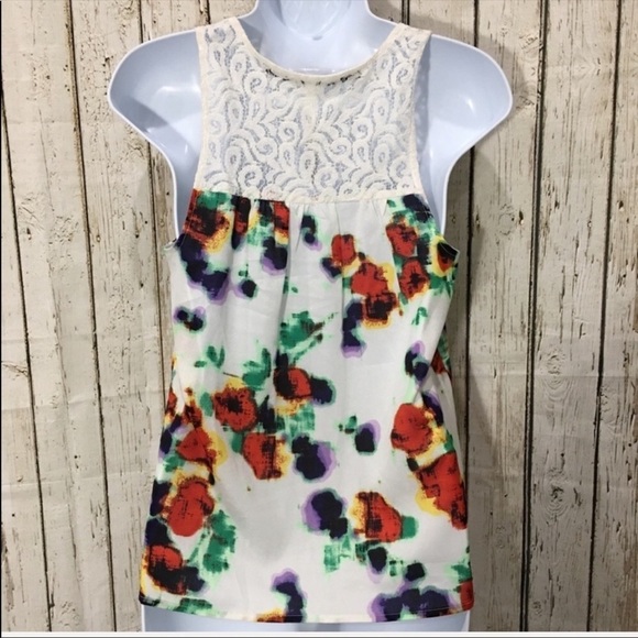 KENSIE sleeveless floral tank top size xs - Picture 4 of 6